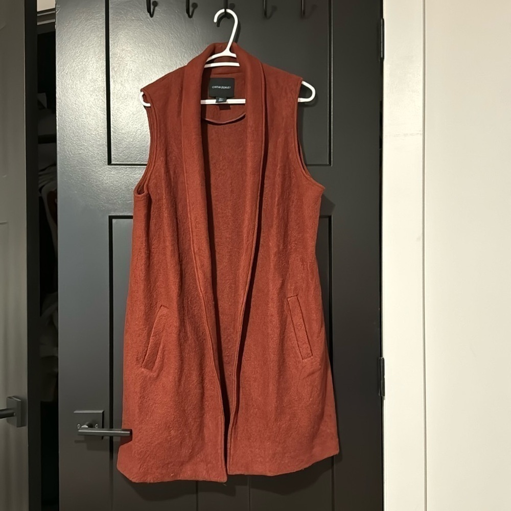 Cynthia Rowley Burnt Orange Wool Vest